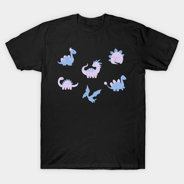 Cute Pastel Dinosaurs T-Shirt by myabstractmind